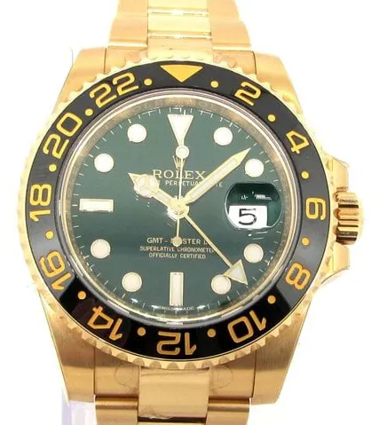 Rolex GMT-Master II 116718LN 40mm Yellow gold Green