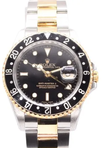 Rolex GMT-Master II 16713 40mm Yellow gold and Stainless steel Black