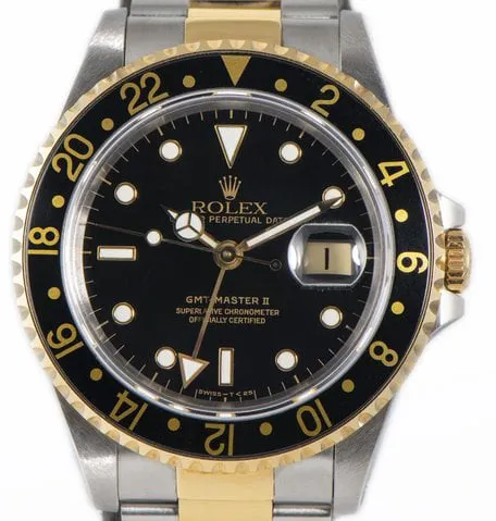 Rolex GMT-Master II 16713 40mm Yellow gold and Stainless steel Black