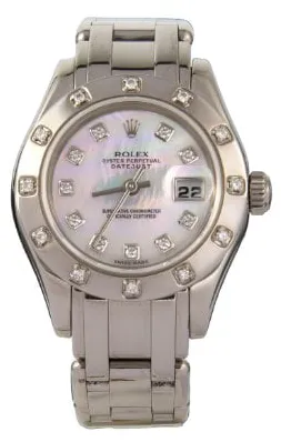 Rolex Lady-Datejust Pearlmaster 80319 29mm White gold Mother-of-pearl