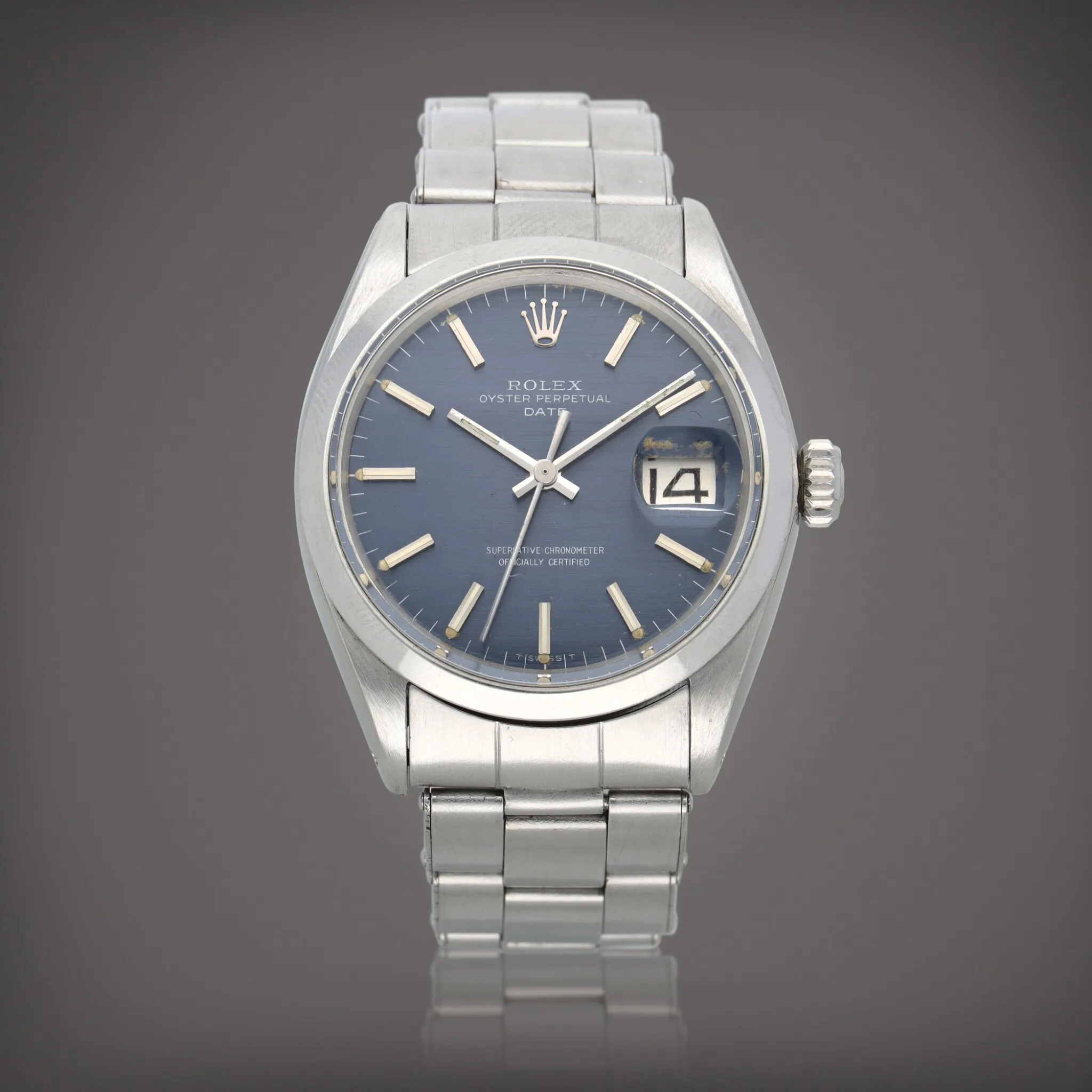 Rolex Oyster Perpetual Date 1500 36mm Stainless steel Blue