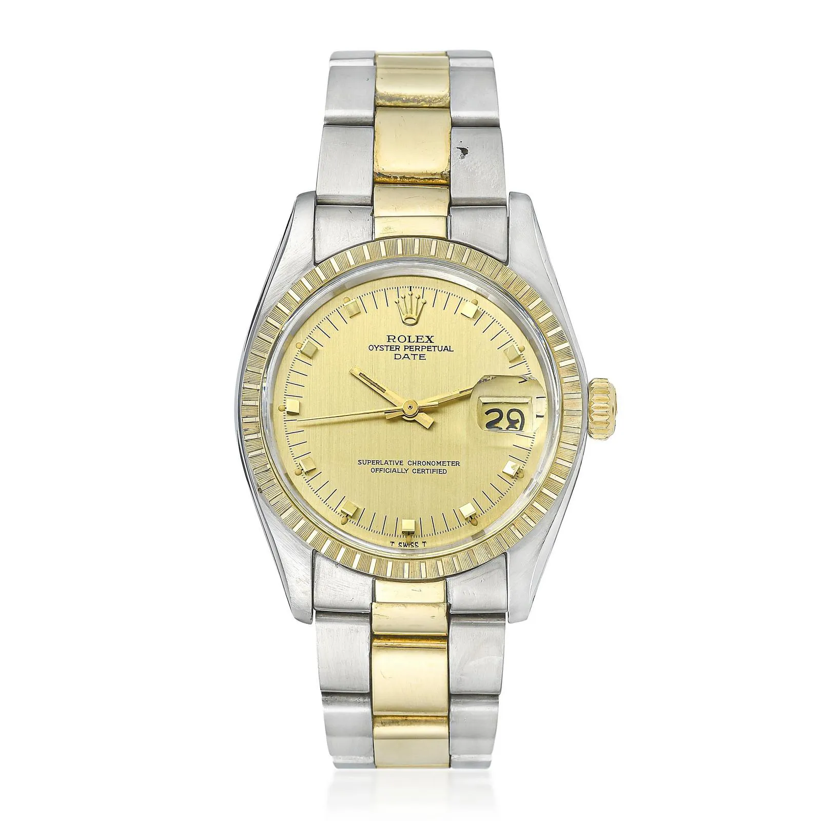 Rolex Oyster Perpetual Date 1505 34mm Stainless steel Champagne