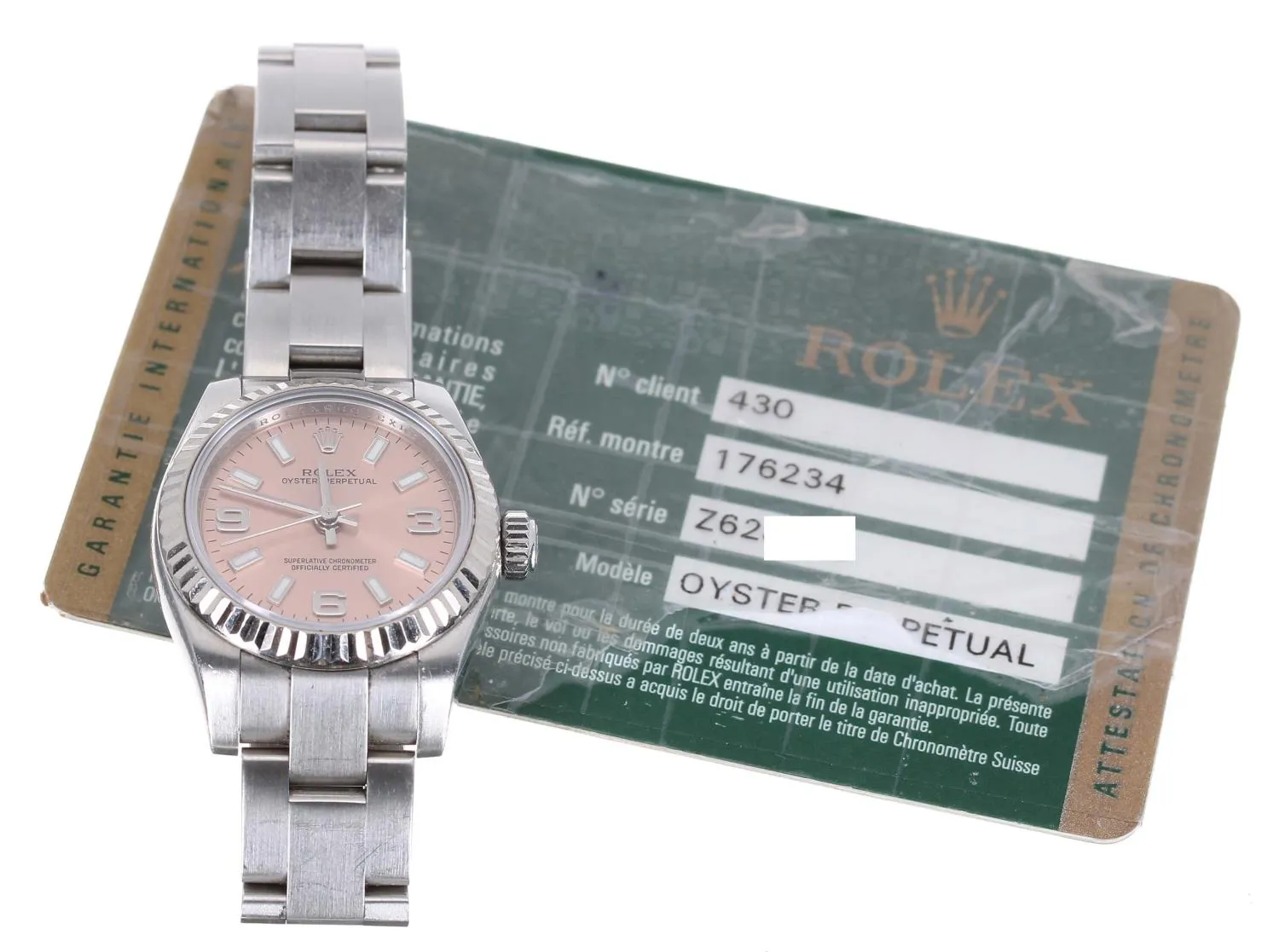 Rolex Oyster Perpetual 26 176234 26mm Stainless steel Salmon 1