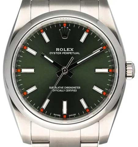 Rolex Oyster Perpetual 114200 34mm Steel Green