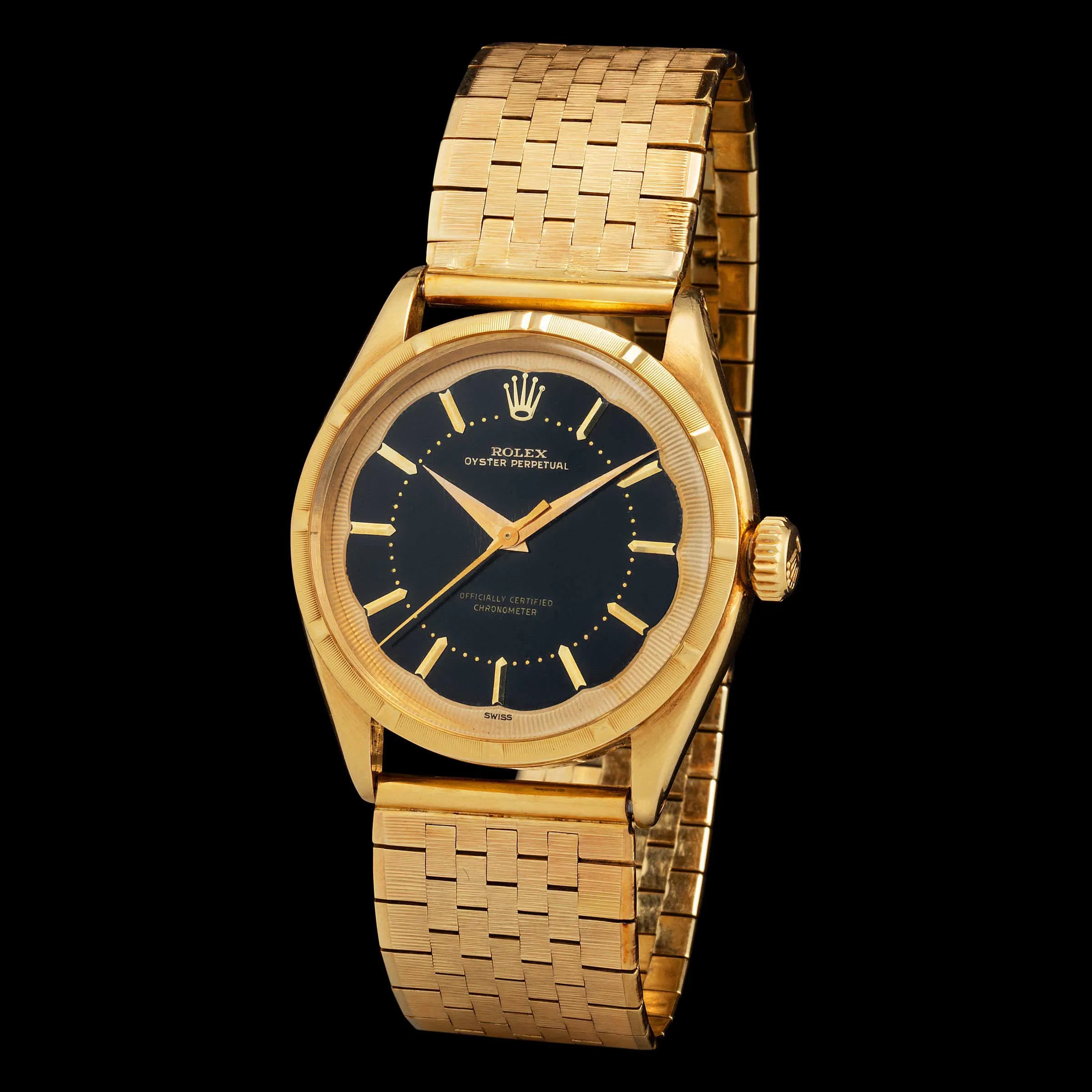 Rolex Oyster Perpetual 6285 34mm Yellow gold Black