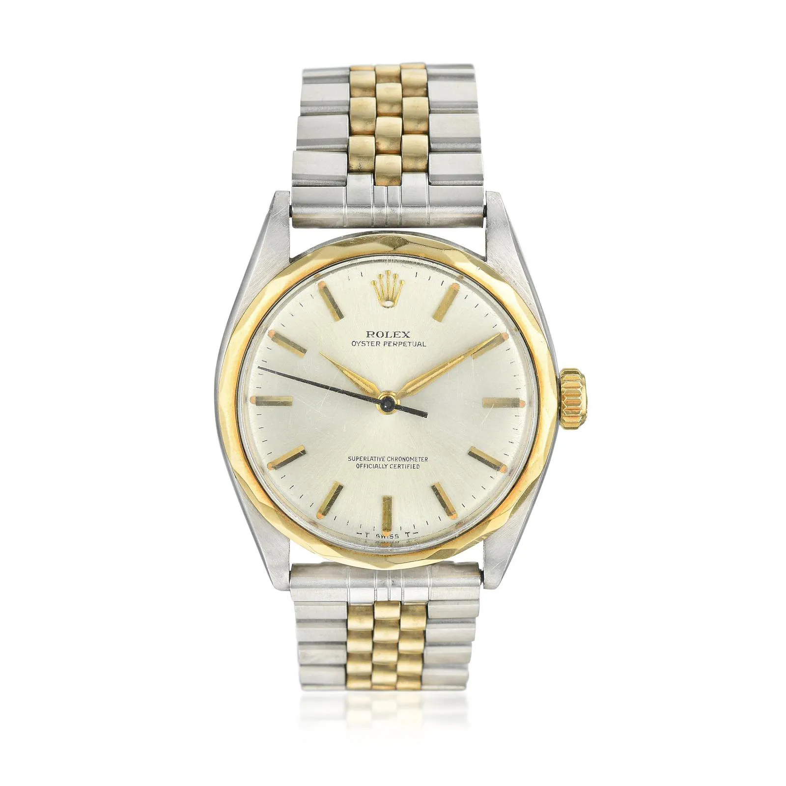 Rolex Oyster Perpetual 34 6286 34mm Yellow gold and Stainless steel Silver