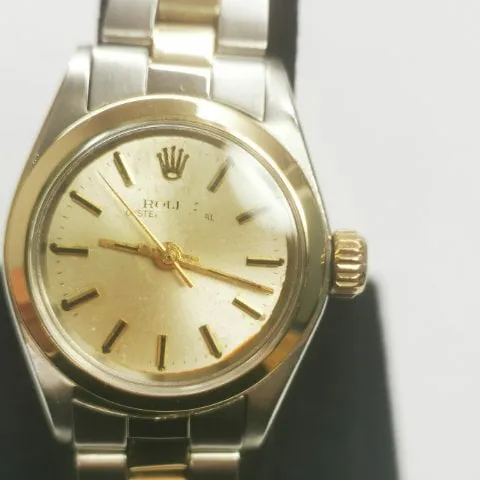 Rolex Oyster Perpetual 6618 26mm Yellow gold and Stainless steel Champagne