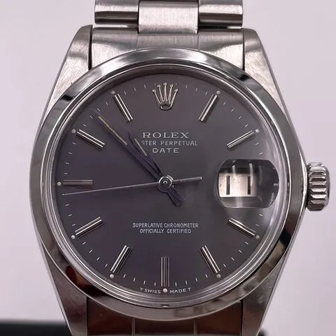 Rolex Oyster Perpetual Date 1500 34mm Steel Grey
