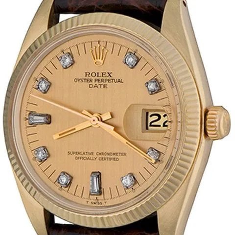 Rolex Oyster Perpetual Date 1503 34mm Yellow gold Champagne