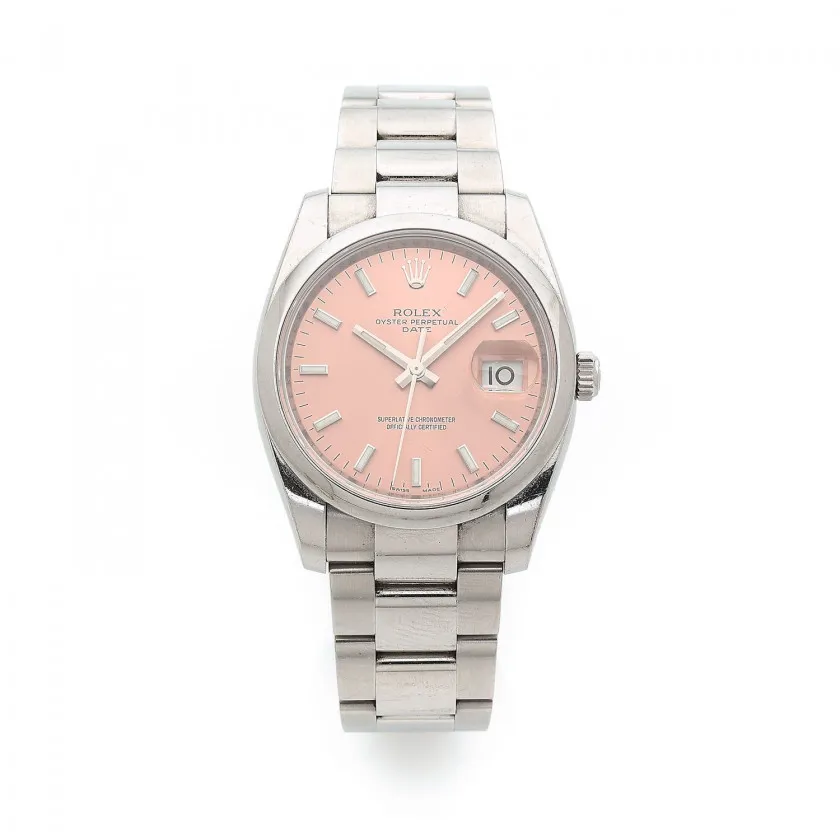 Rolex Oyster Perpetual Date 115200 34mm Stainless steel Rose