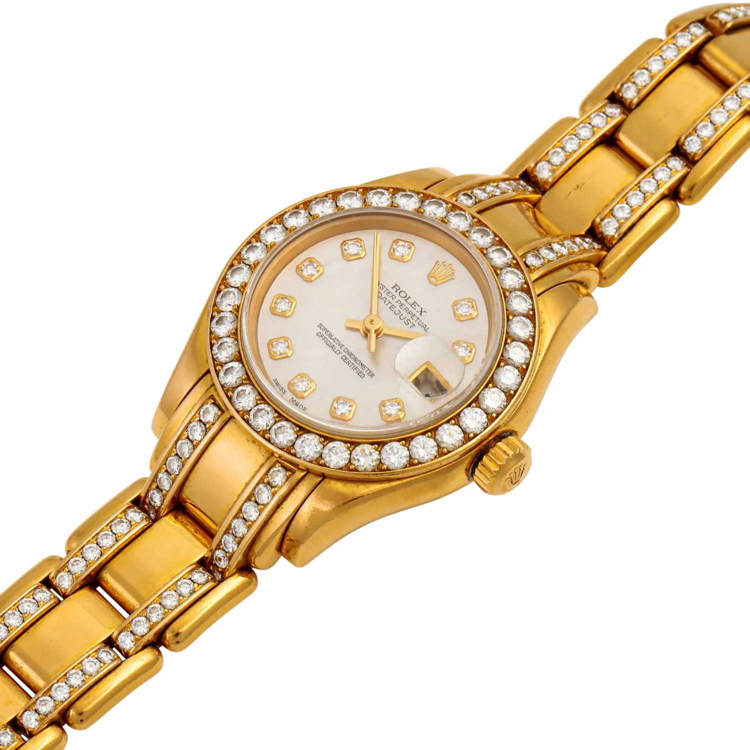 Rolex Pearlmaster 69298 26mm Yellow gold Mother-of-pearl 2