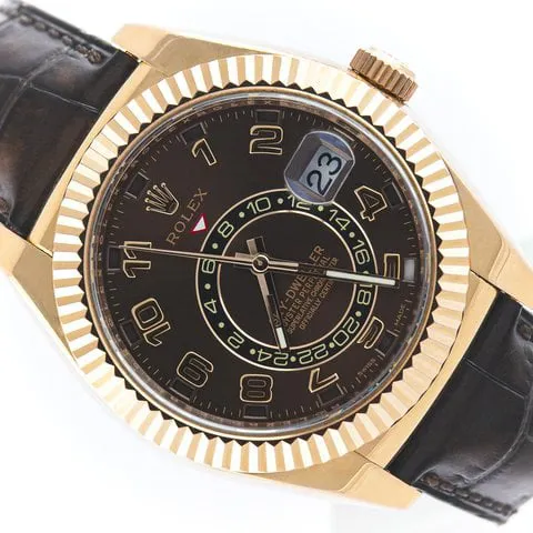 Rolex Sky-Dweller 326135 42mm Rose gold Brown