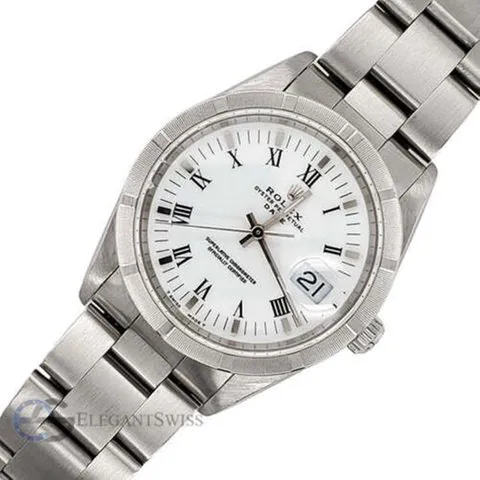 Rolex Oyster Perpetual Date 15210 34mm Steel White