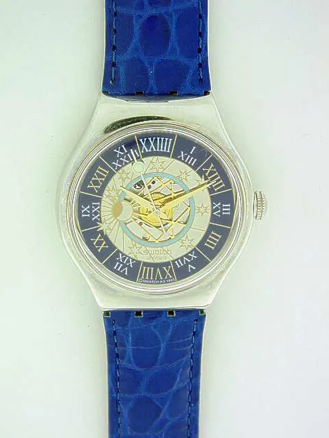 Swatch 37mm Platinum Blue