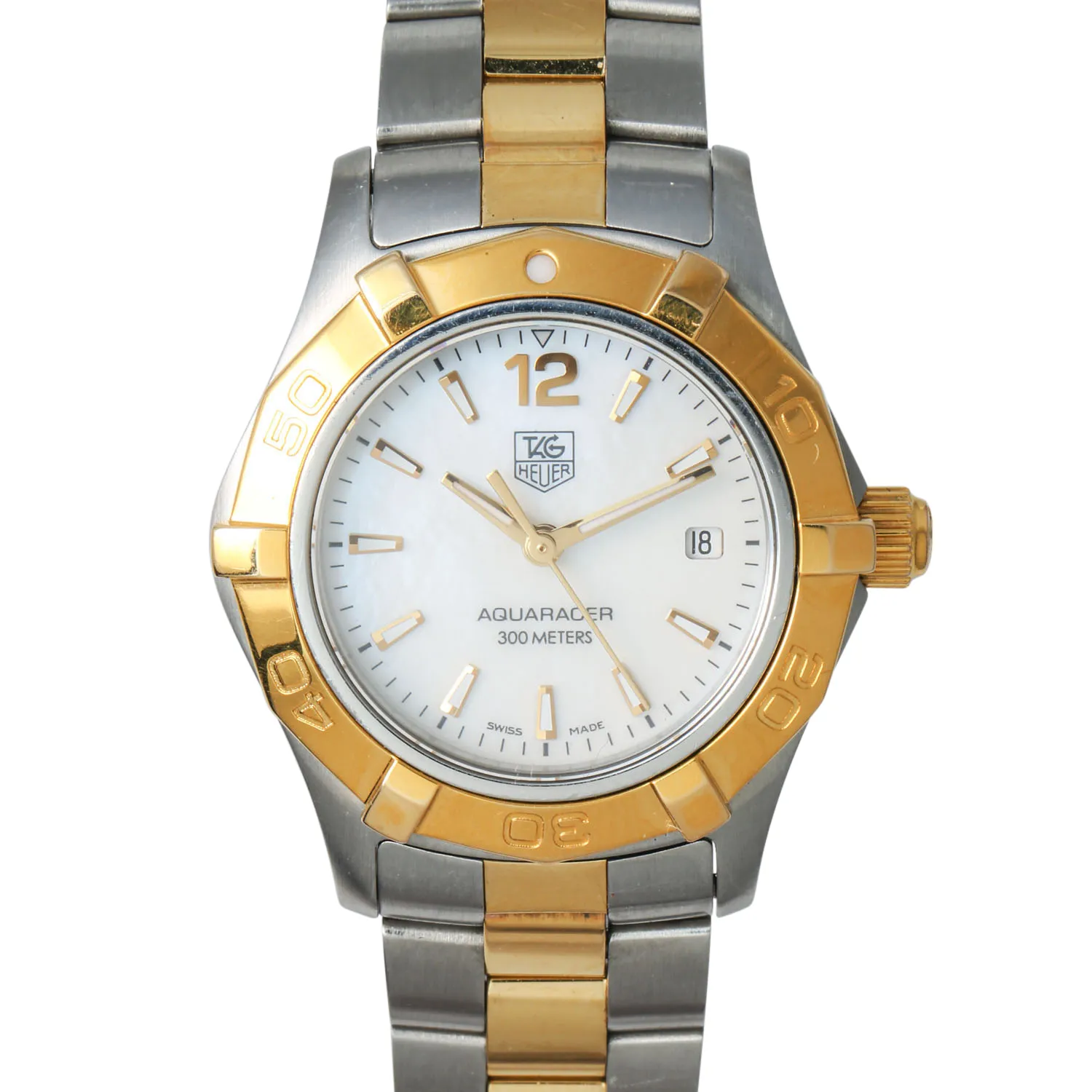 TAG Heuer Aquaracer WAF1424 28mm Yellow gold White