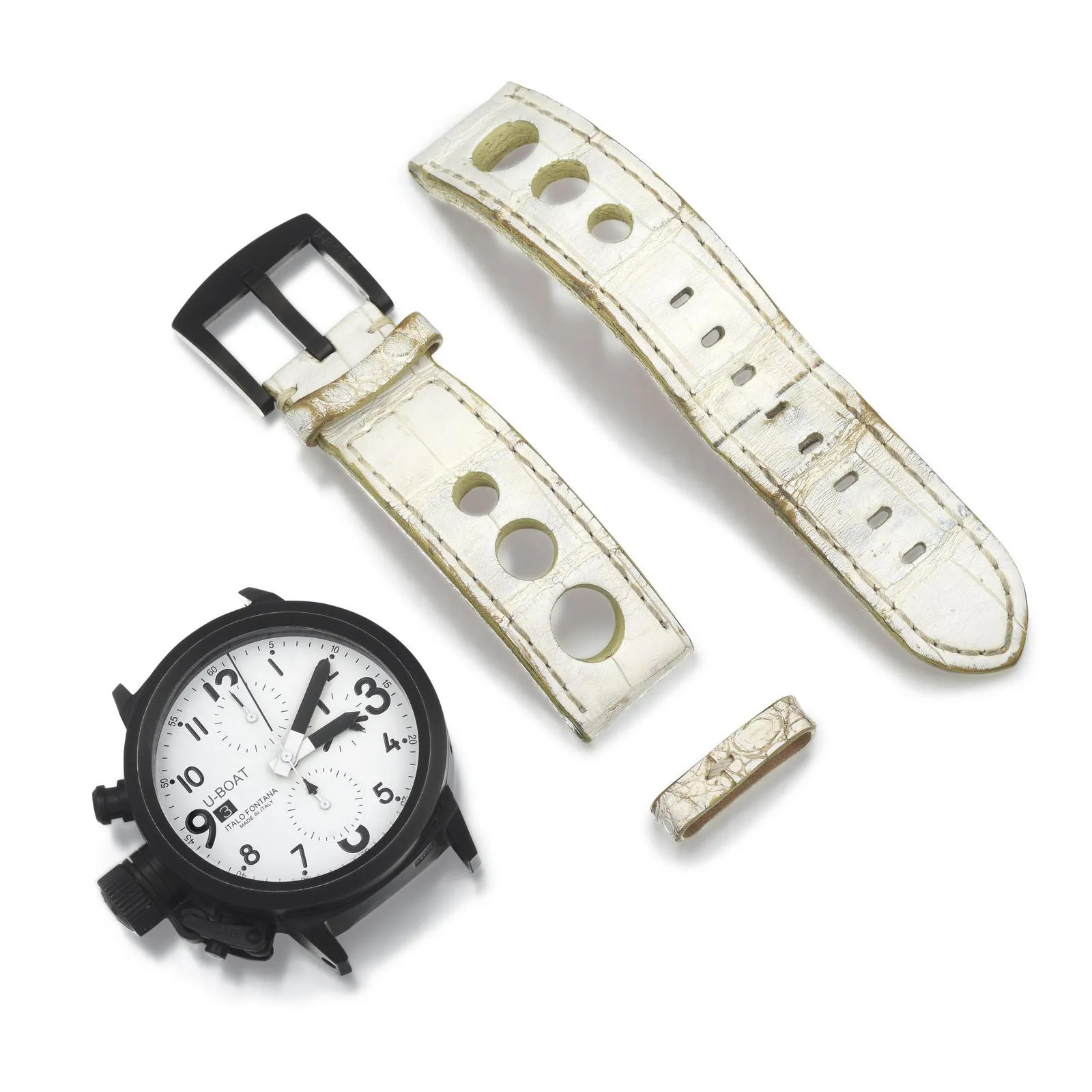 U-Boat Flightdeck 43mm Stainless steel White