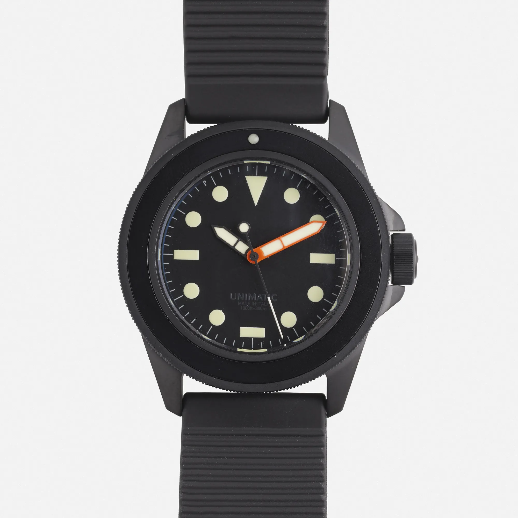 Unimatic 40mm Stainless steel Black