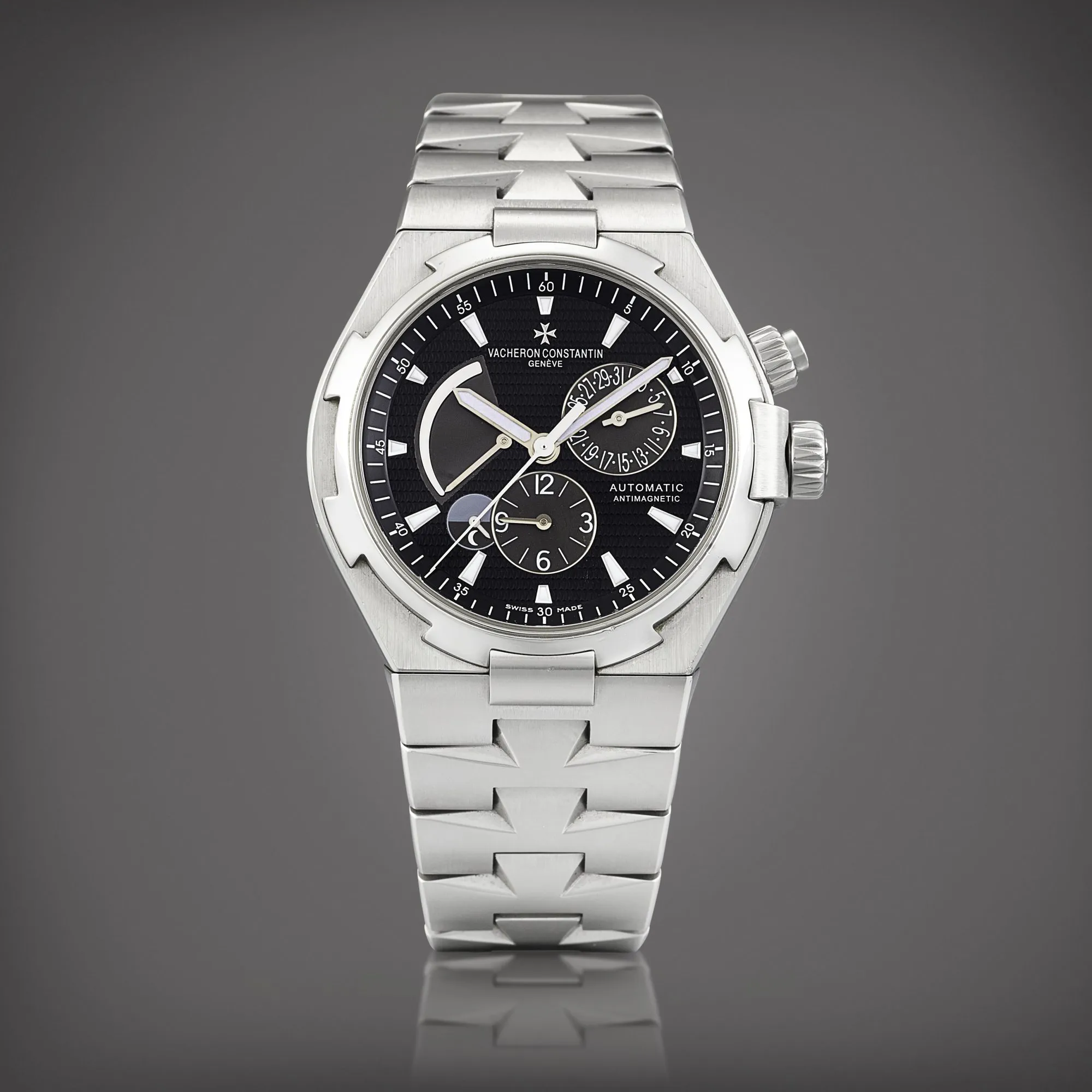 Vacheron Constantin Overseas Dual Time 47450 42mm Stainless steel Black