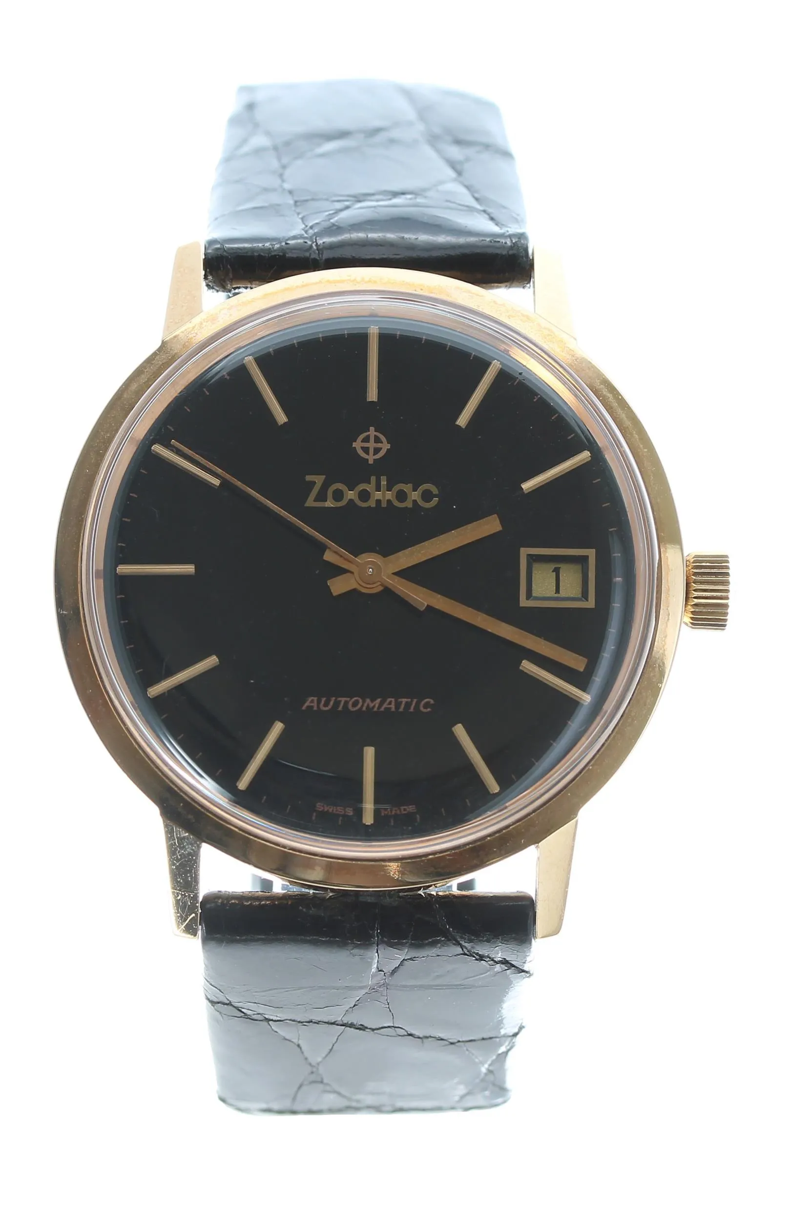 Zodiac 726 322 34mm Yellow gold Black