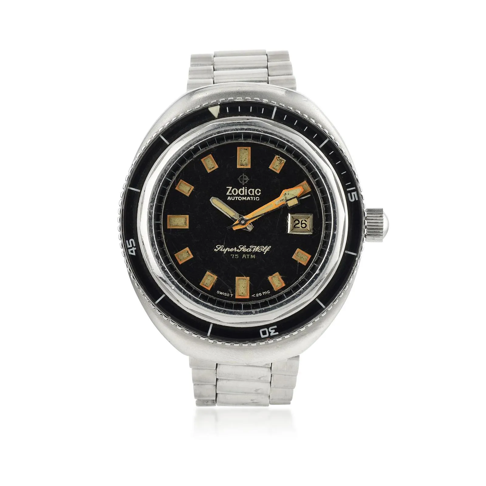 Zodiac Sea Wolf 43mm Stainless steel Black