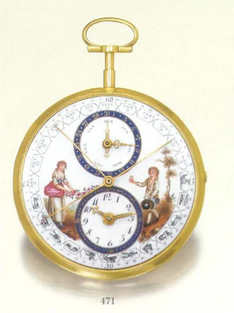 Zodiac 55mm Yellow gold Enamel