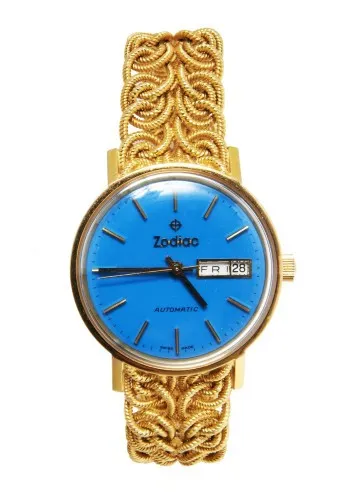 Zodiac 35mm Yellow gold Blue