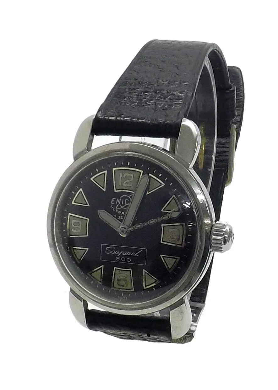 Enicar Stainless steel Black