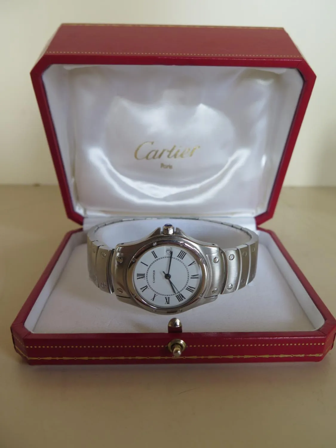 Cartier Santos 1920-1 36mm Stainless steel White