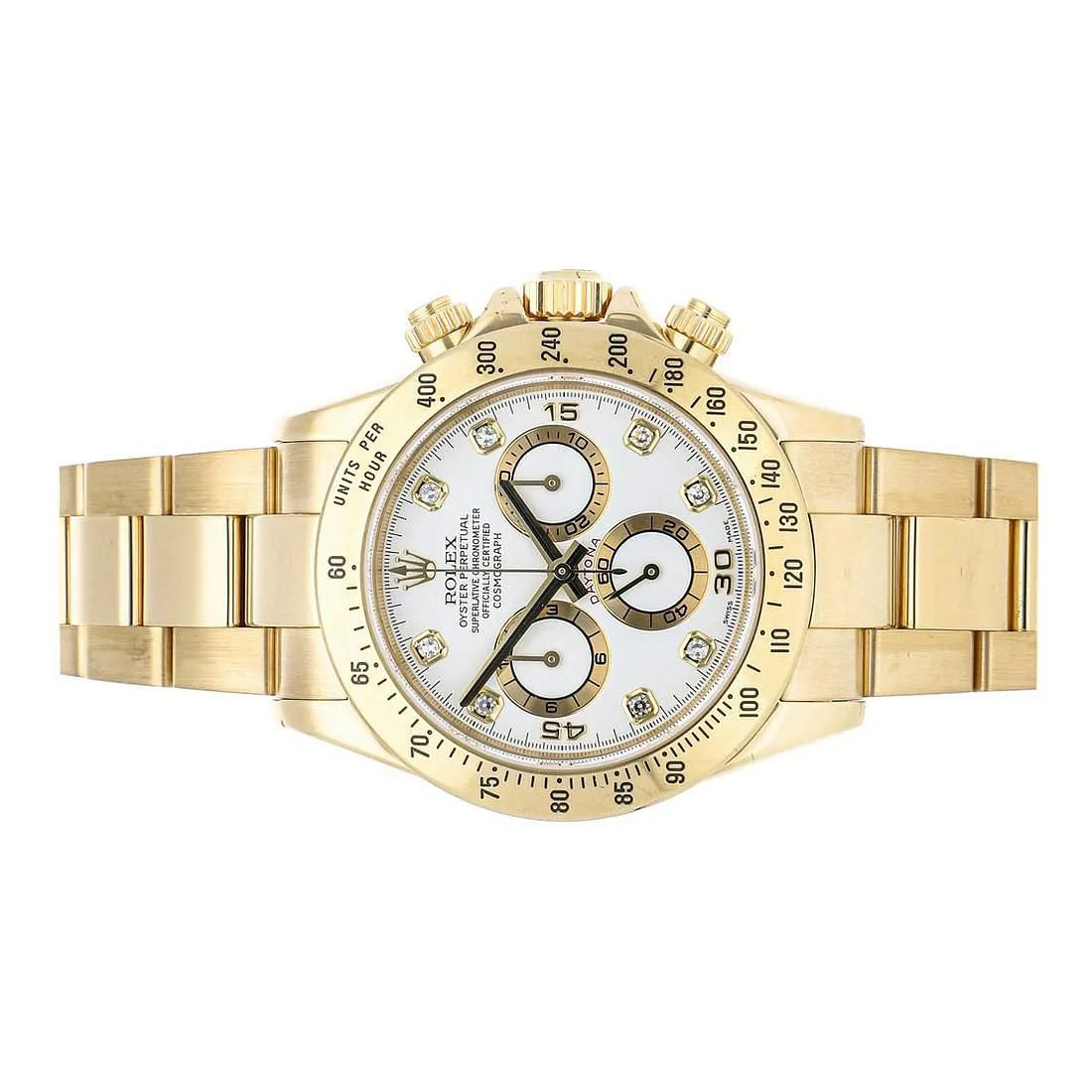 Rolex Daytona 116528 40mm Yellow gold White 2