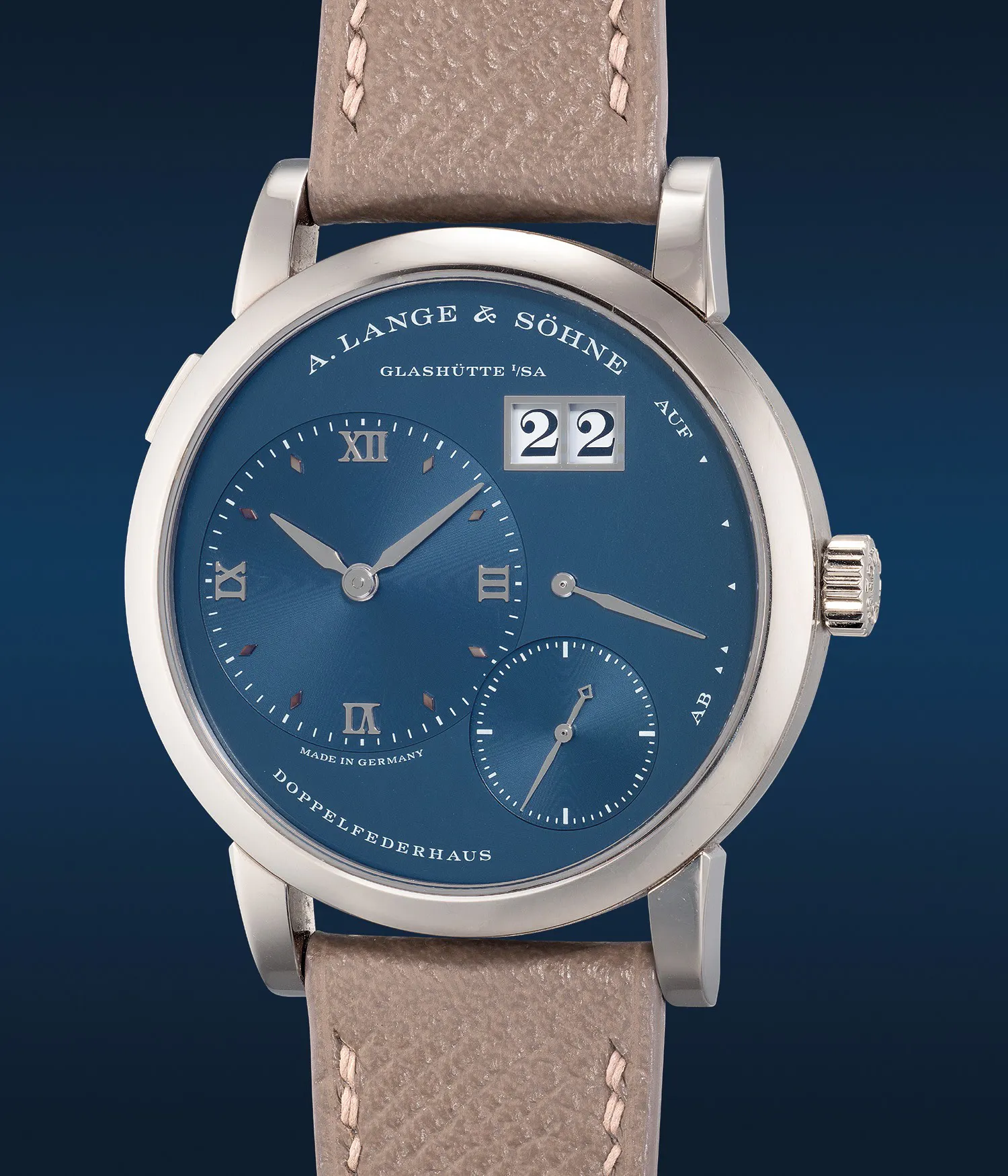 A. Lange & Söhne Lange 1 191.028 38.5mm White gold Blue