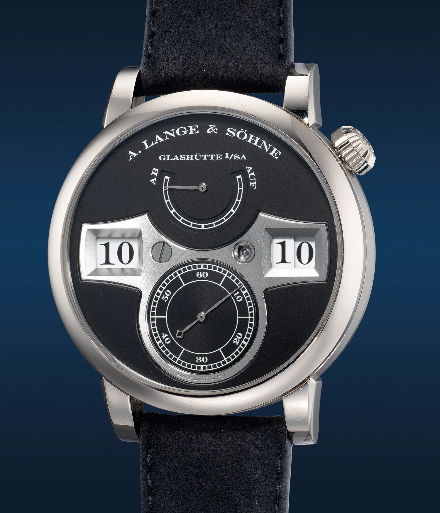 A. Lange & Söhne Lange Zeitwerk 140.029 42mm White gold Black