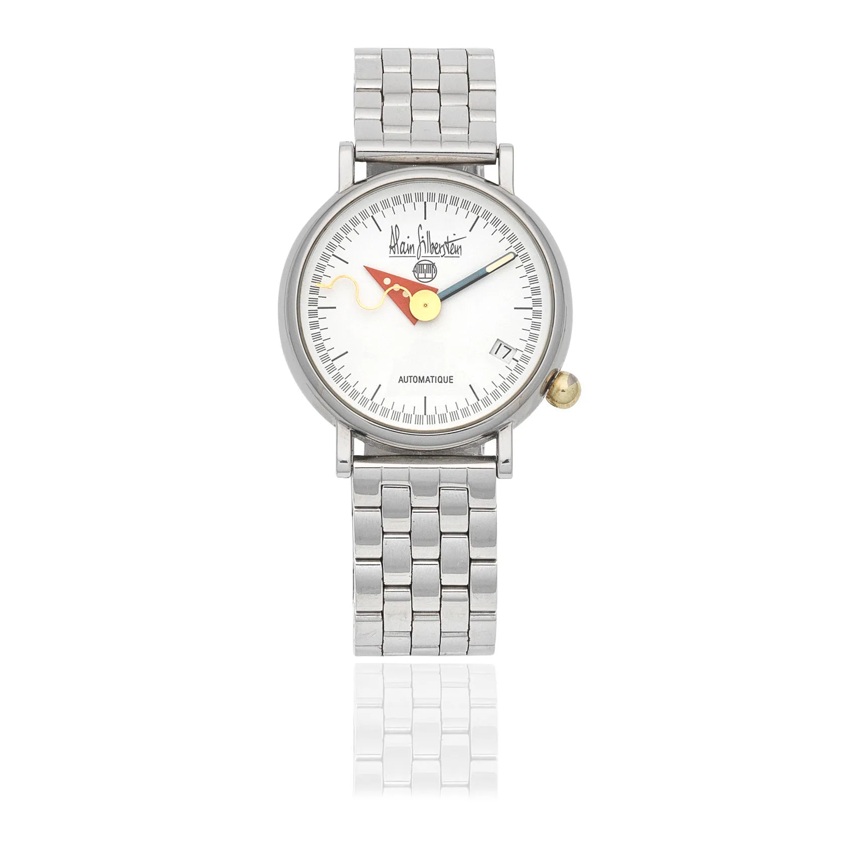 Alain Silberstein Arkitek 34mm Stainless steel White