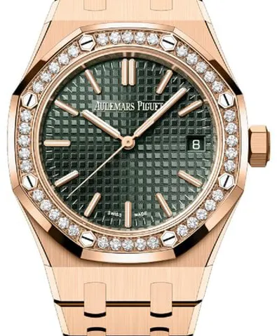 Audemars Piguet Royal Oak 15551OR.ZZ.1356OR.06 37mm Rose gold Green