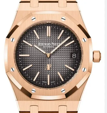 Audemars Piguet Royal Oak 16202OR.OO.1240OR.02 39mm Rose gold Smoked gray