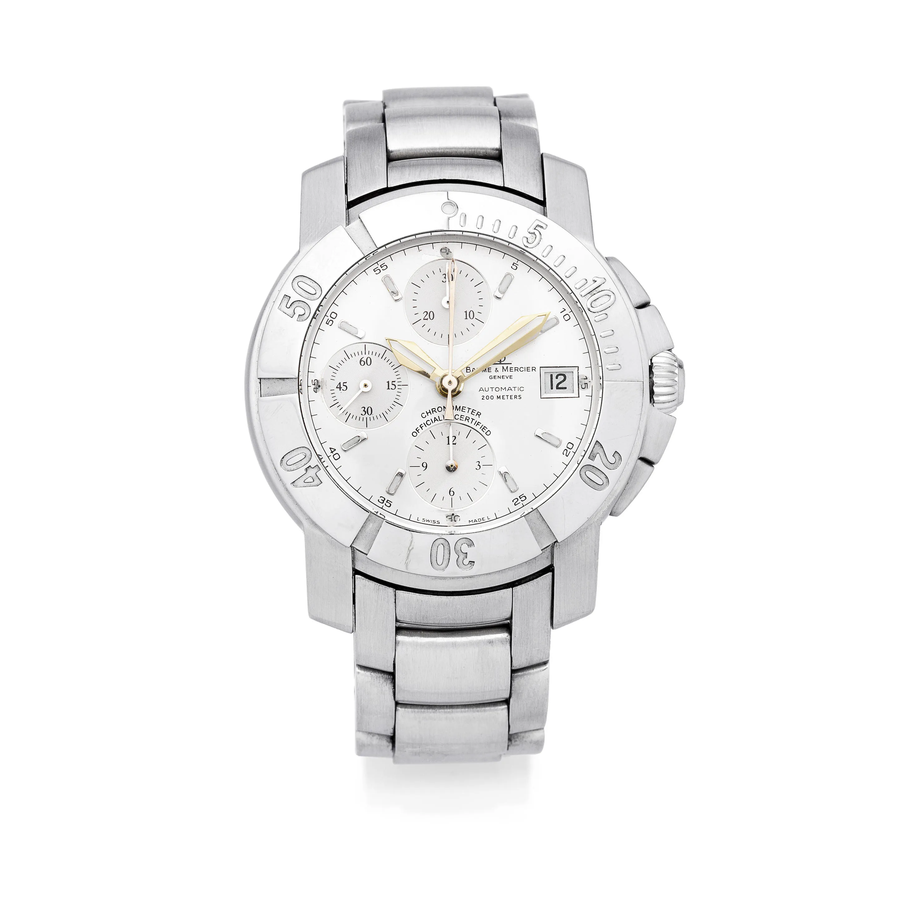 Baume & Mercier Chronograph 65366 42mm Stainless steel Silvered