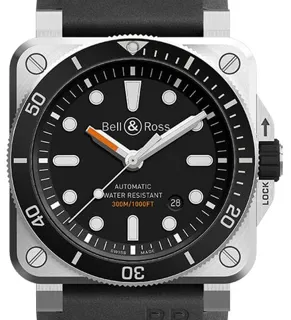 Bell & Ross Instruments BR0392-D-BL-ST/SRB 42mm Stainless steel