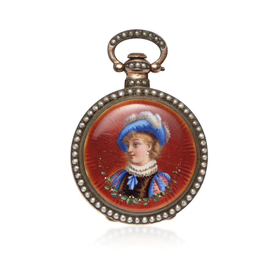 Bovet 38mm Gilt-metal and Enamel Enamel