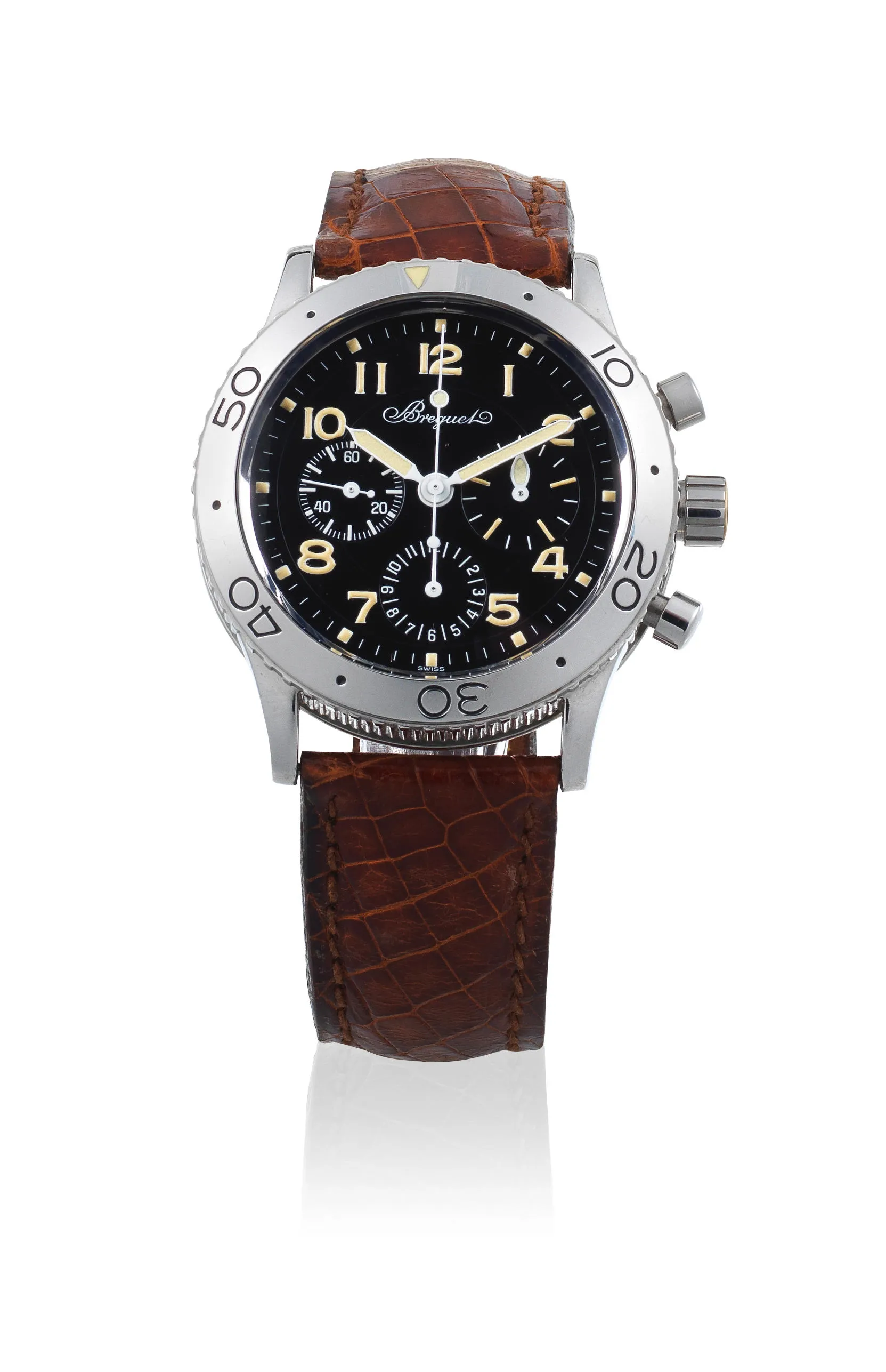 Breguet Type XX Aéronavale 3800 40mm Stainless steel Black