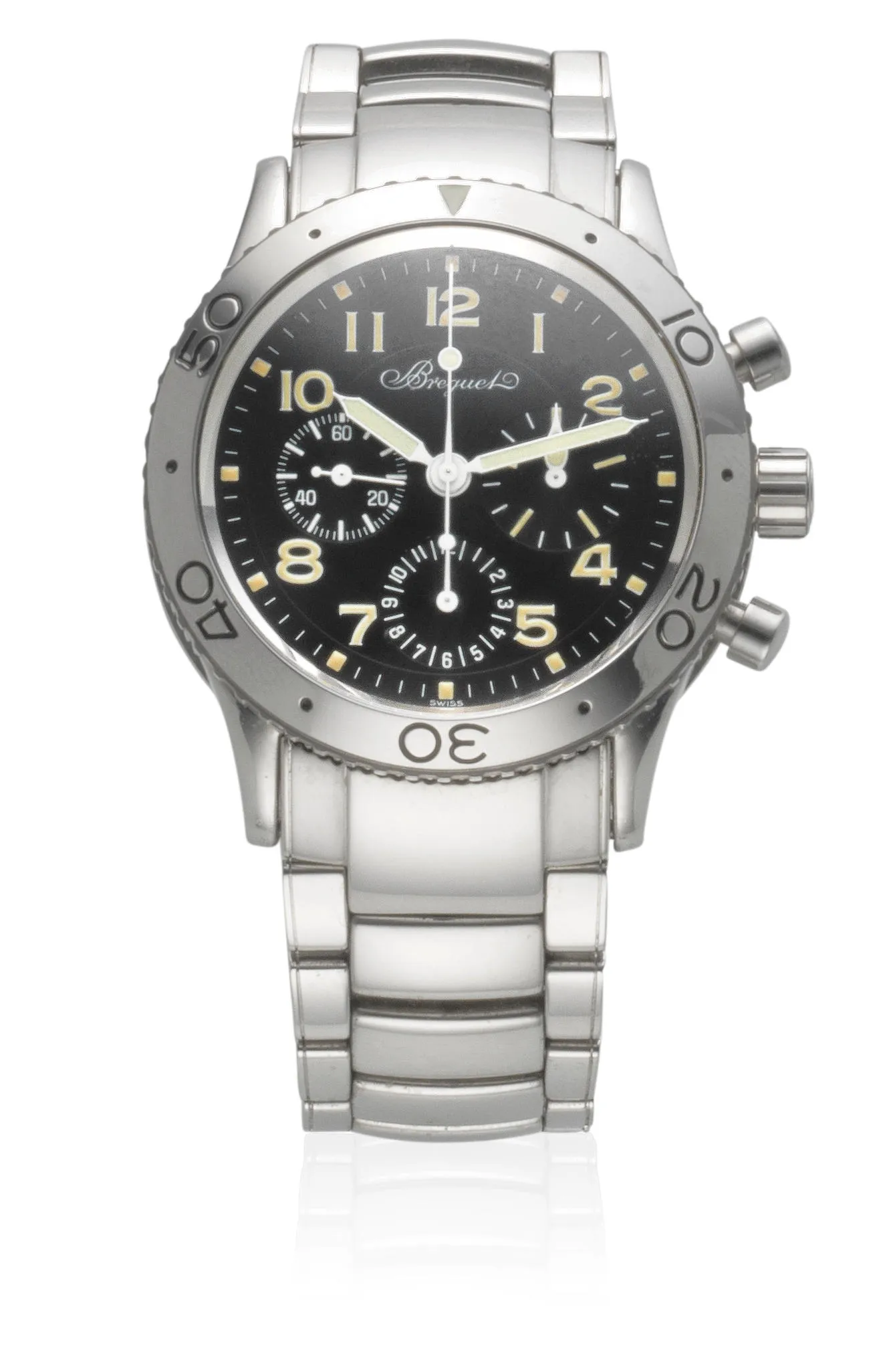 Breguet Type XX Aéronavale 3800 39mm Stainless steel Black