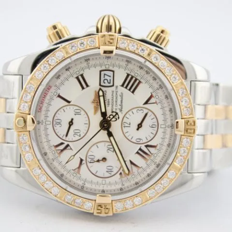 Breitling Chronomat C13356 44mm Yellow gold and Stainless steel White