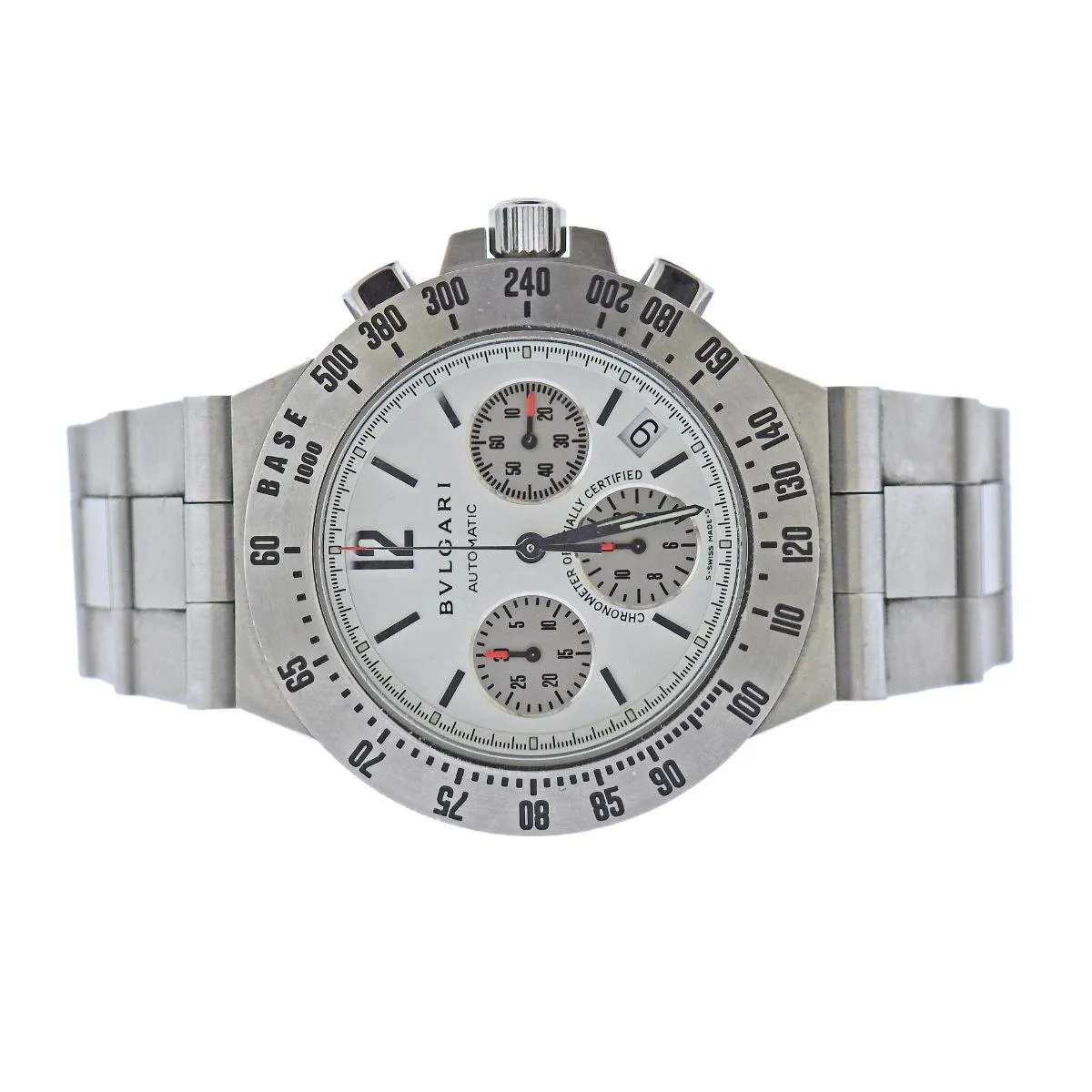 Bulgari Diagono CH 40 S TA 40mm Stainless steel White