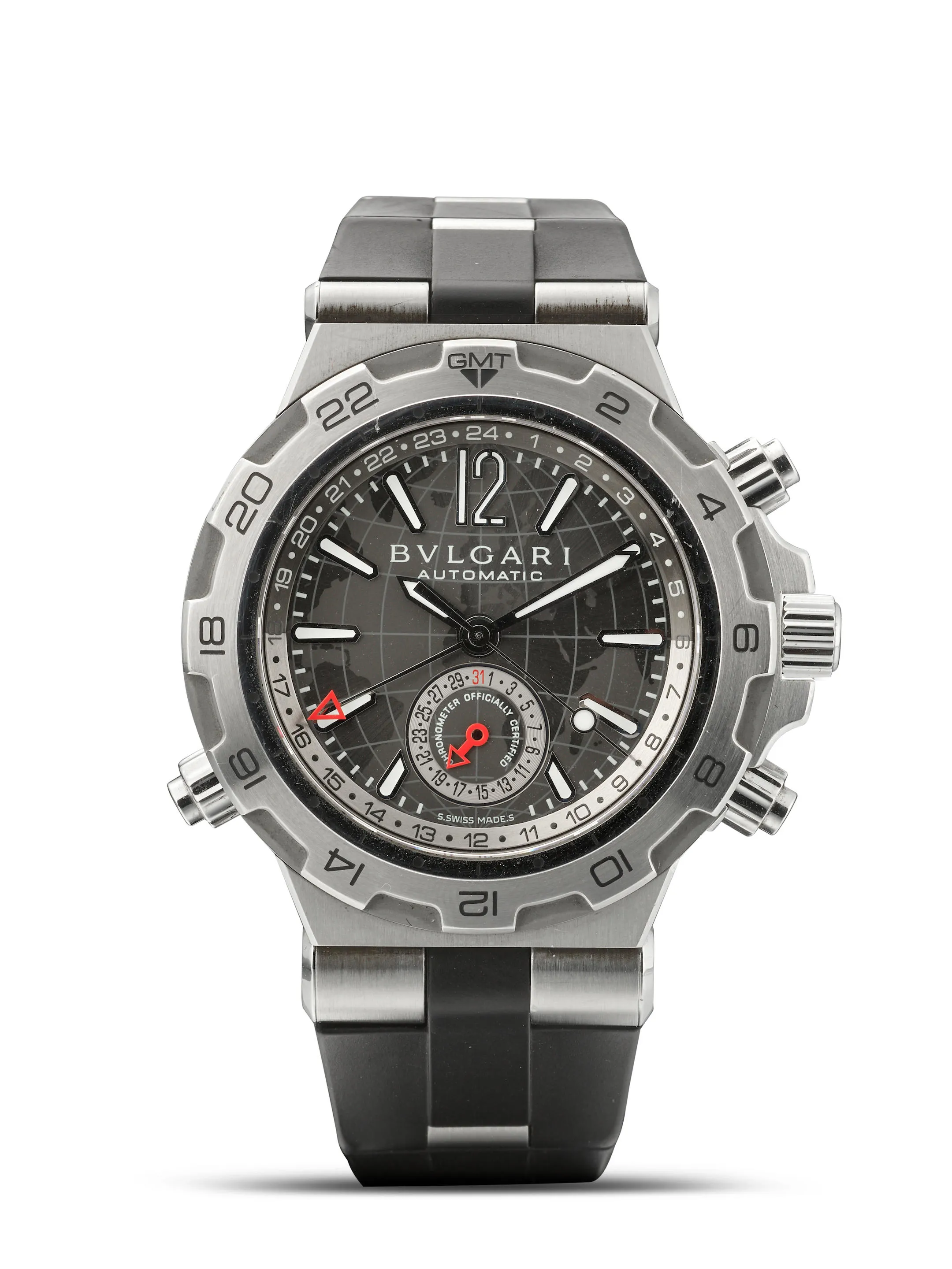 Bulgari Diagono DP 42 S GMT 42mm Stainless steel Gray 1