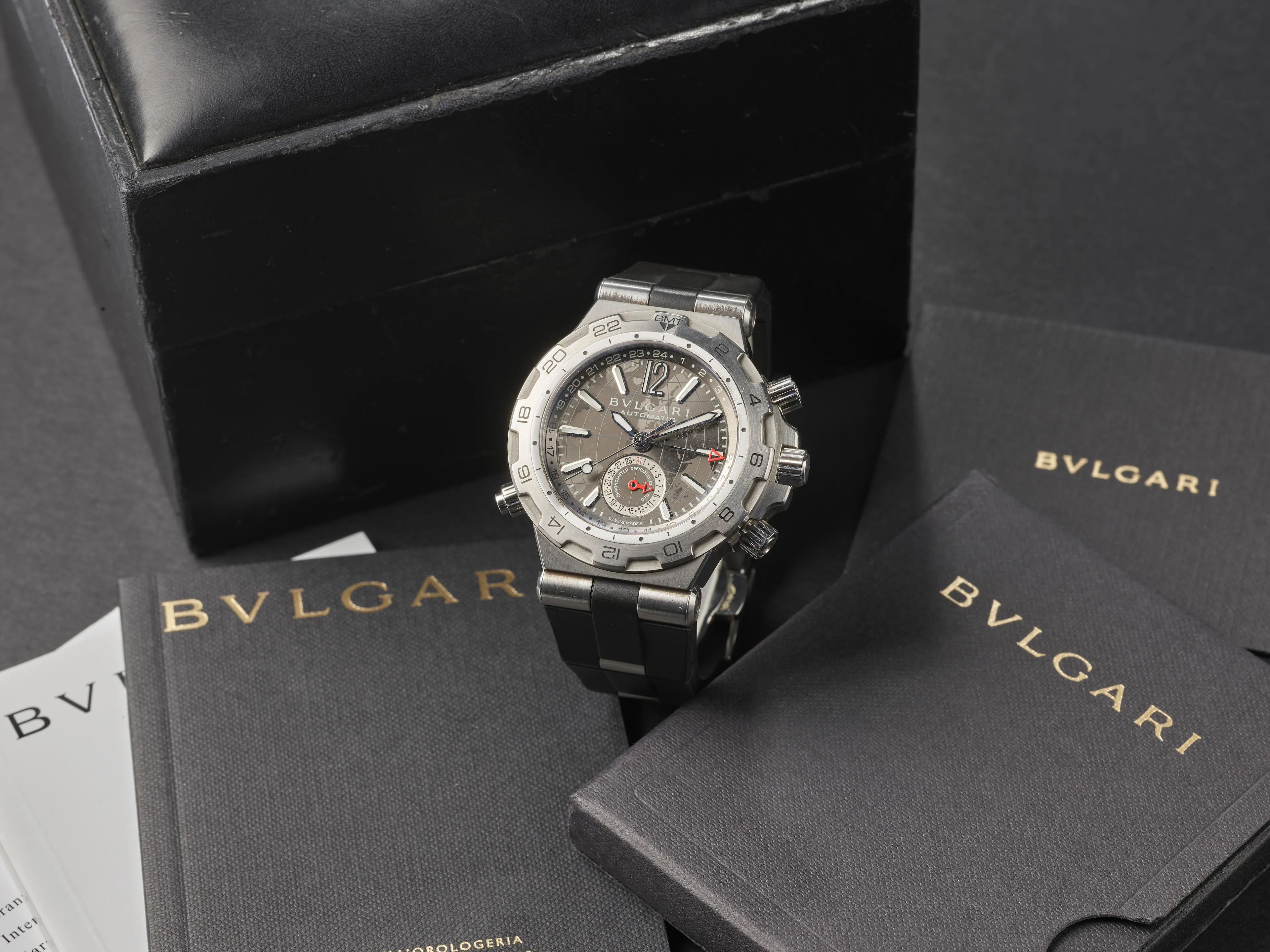 Bulgari Diagono DP 42 S GMT 42mm Stainless steel Gray 3