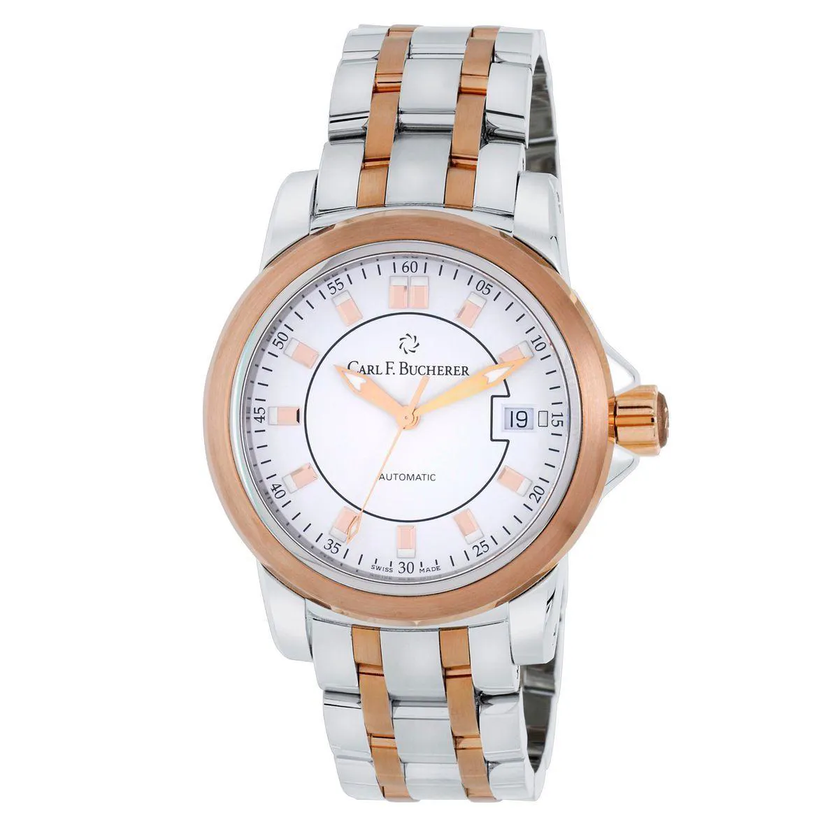 Carl F. Bucherer Patravi 10617.07 38mm Rose gold and Stainless steel White