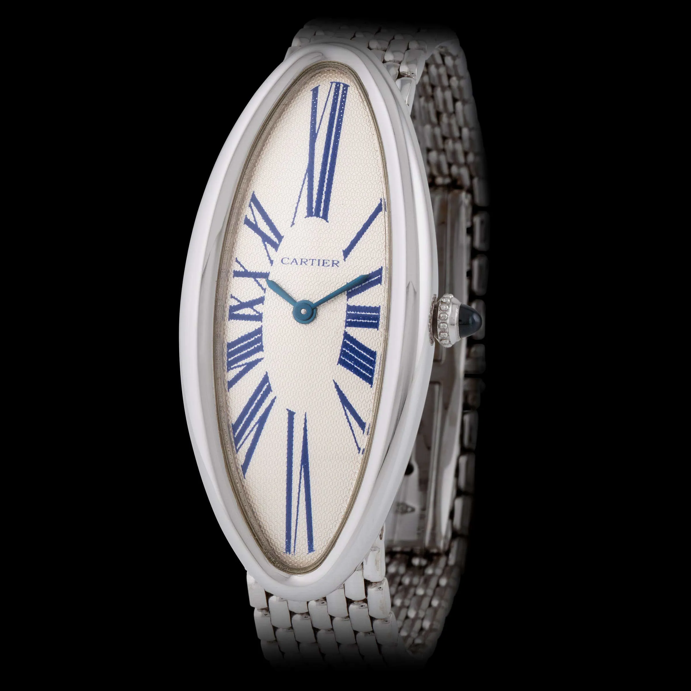 Cartier Baignoire Allongée 2514 21mm White gold White