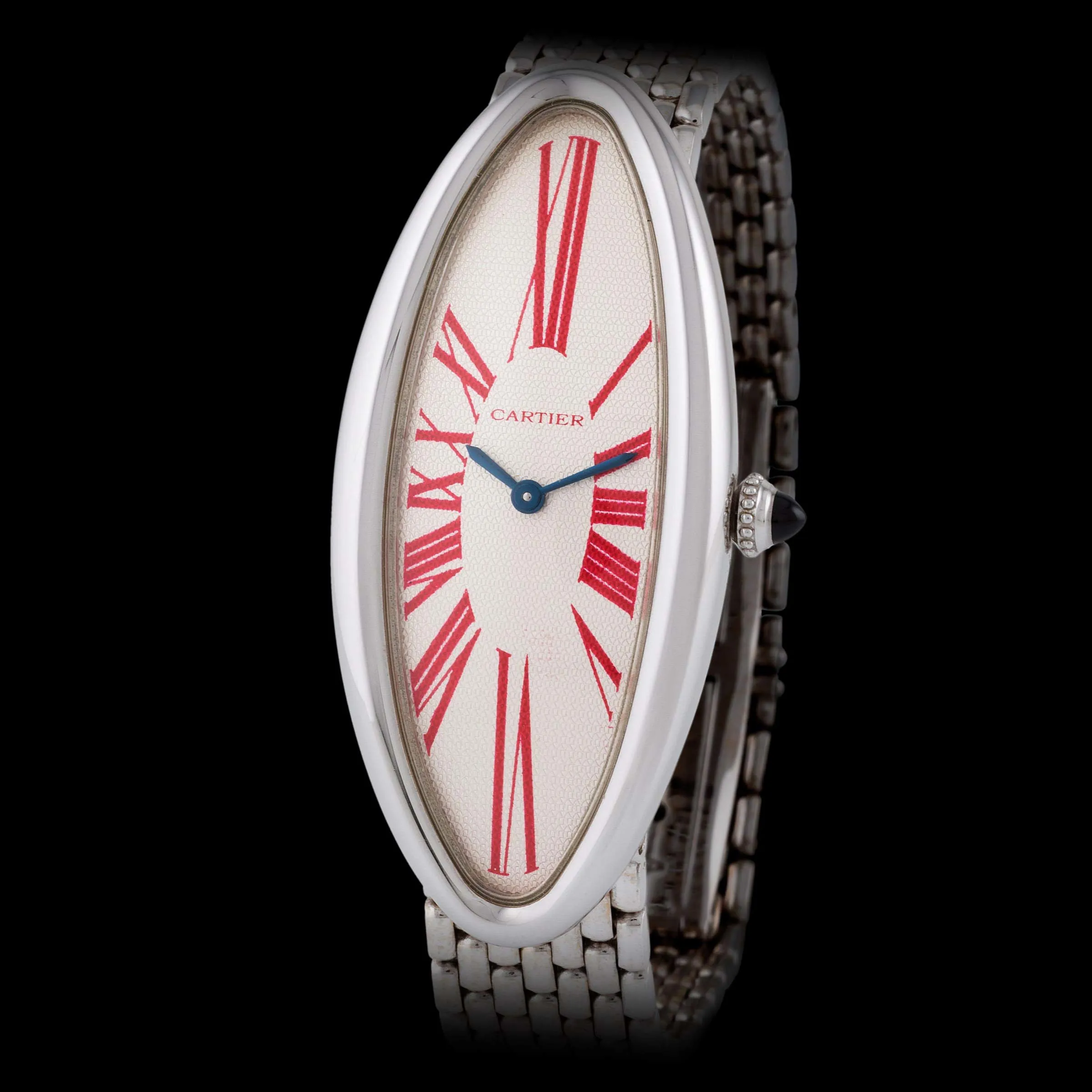 Cartier Baignoire Allongée 2514 20mm White gold White