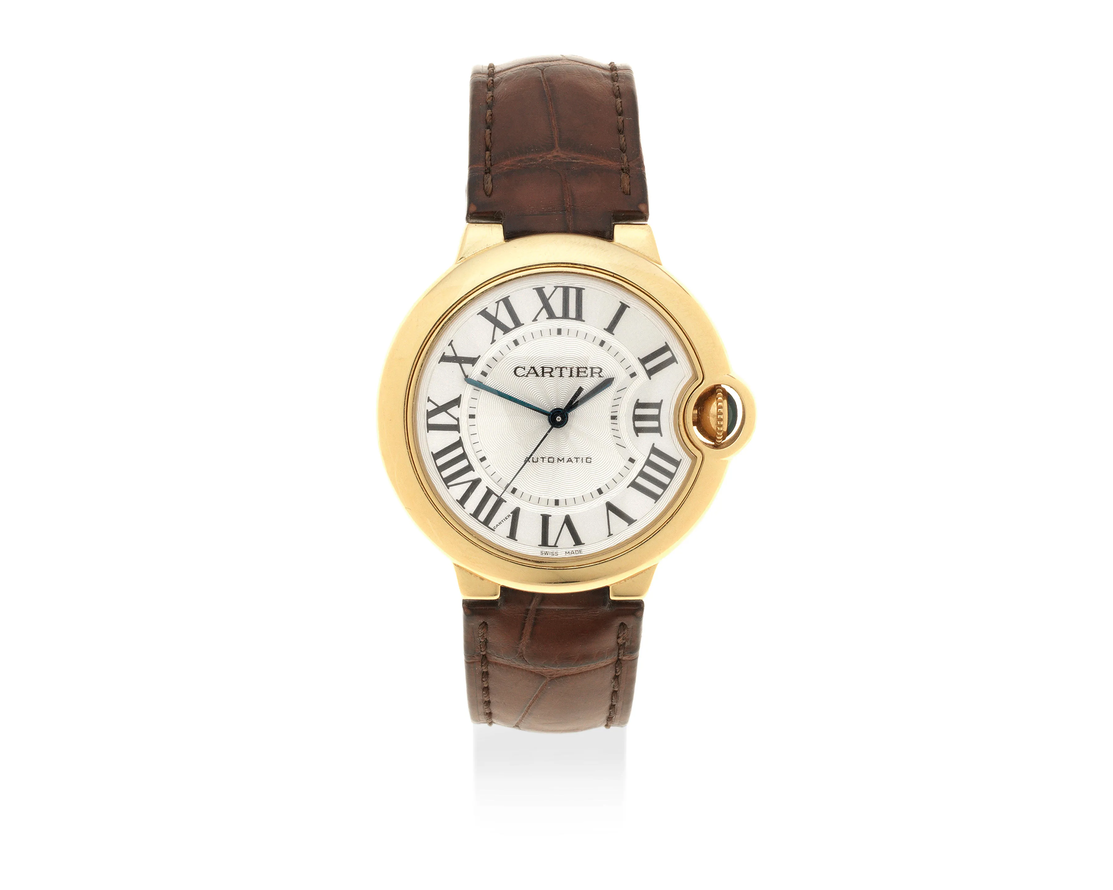 Cartier Ballon Bleu 3002 36mm Yellow gold Silver