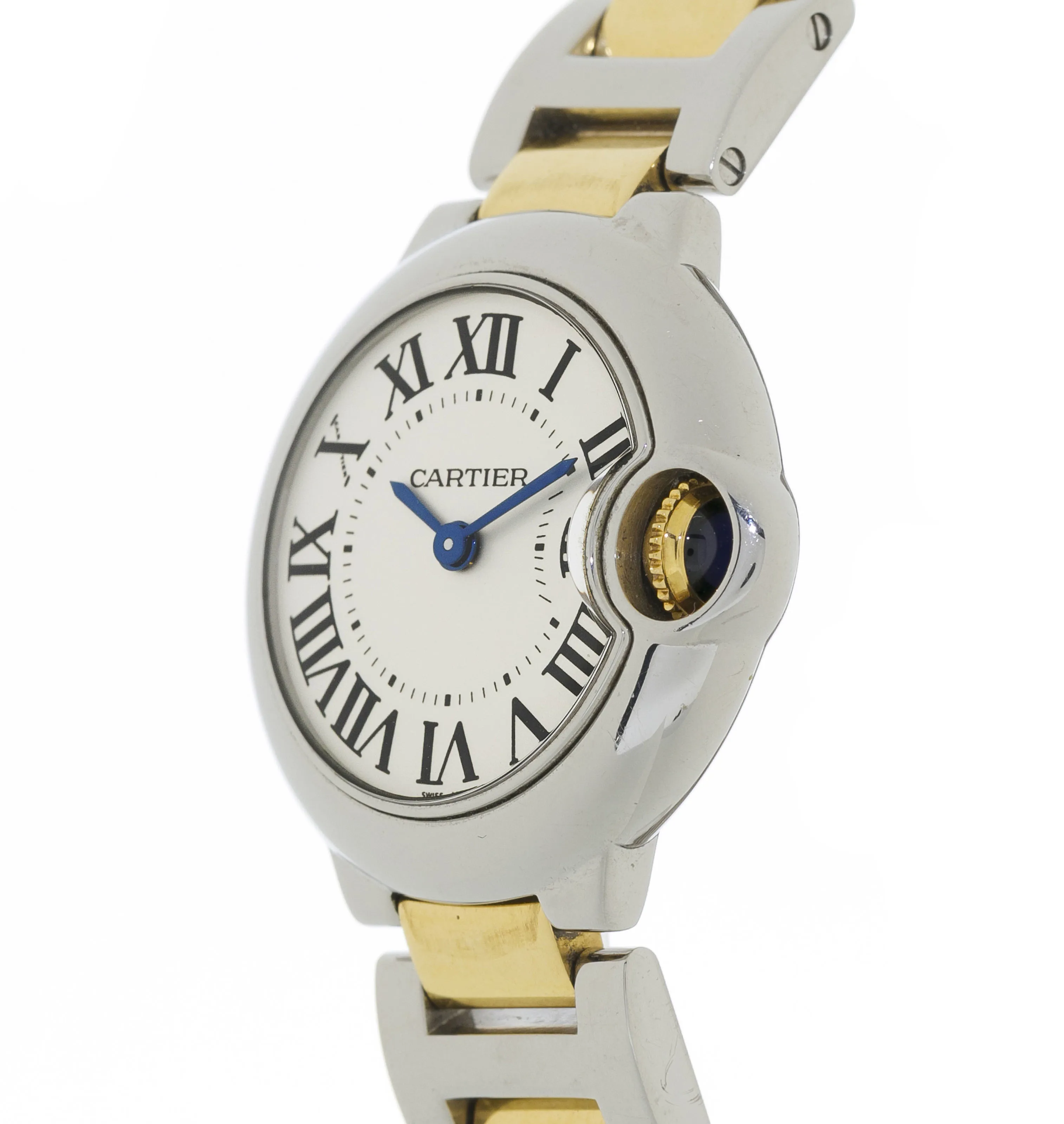 Cartier Ballon Bleu 3009 28mm Yellow gold and Stainless steel White 1