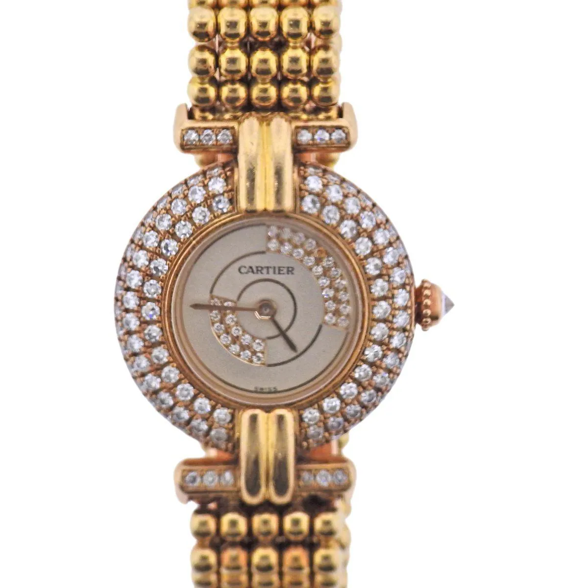 Cartier Colisee 1980 23mm Yellow gold White 1