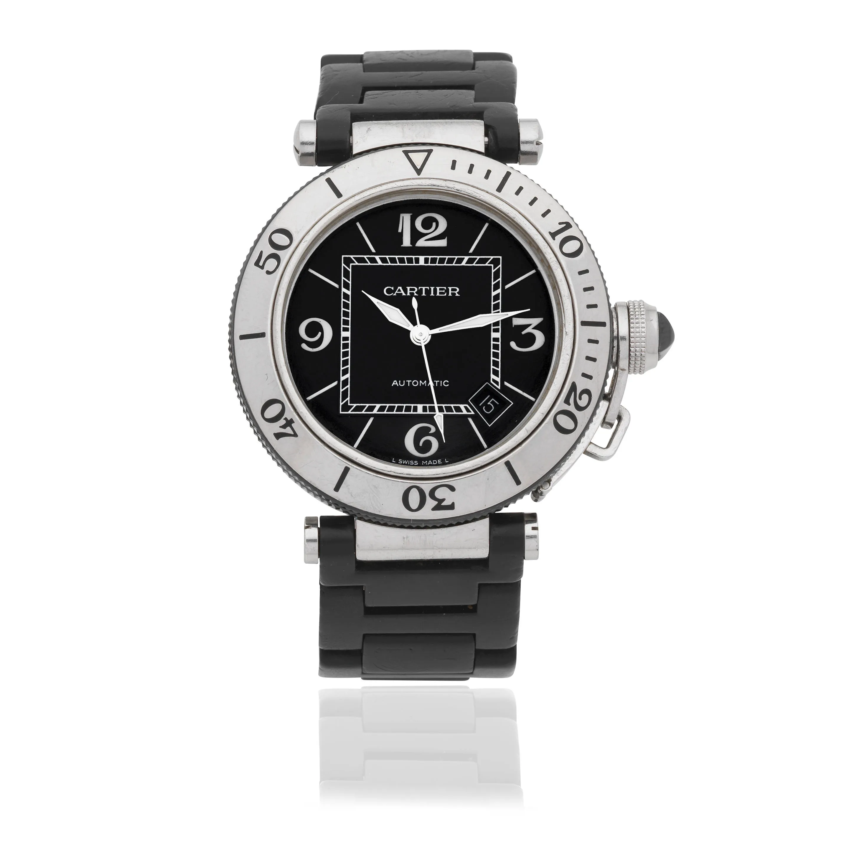 Cartier Pasha 2790 40mm Stainless steel Black